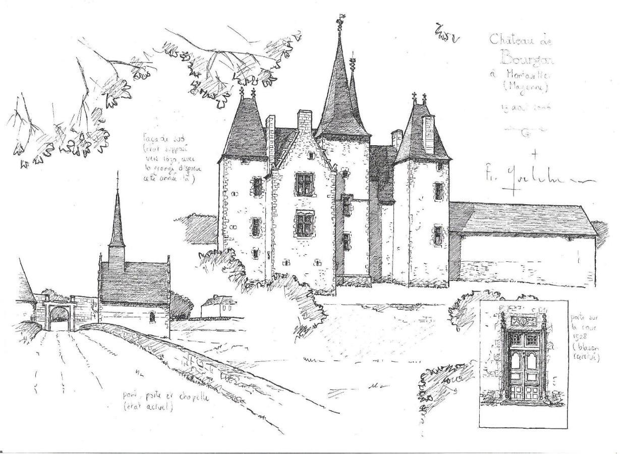 Chateau De Bourgon Montourtier Bagian luar foto